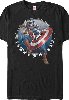 Captain America Shield Toss Marvel Comics T-Shirt