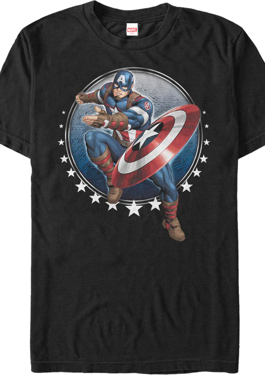 Captain America Shield Toss Marvel Comics T-Shirt - main product image