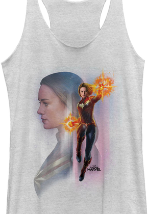 Ladies Captain Marvel Racerback Tank Top