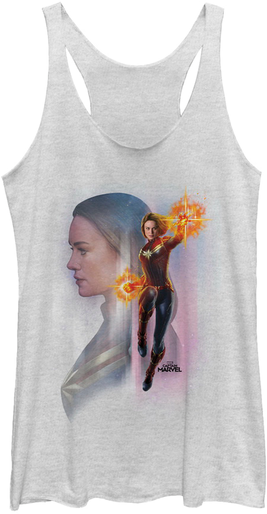 Ladies Captain Marvel Racerback Tank Top - main product image
