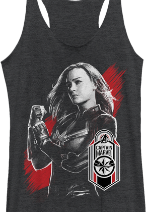 Ladies Captain Marvel Tag Avengers Endgame Racerback Tank Top