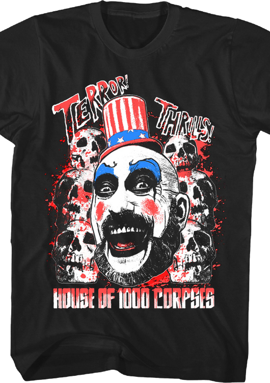 Captain Spaulding Terror Thrills House Of 1000 Corpses T-Shirt - main product image