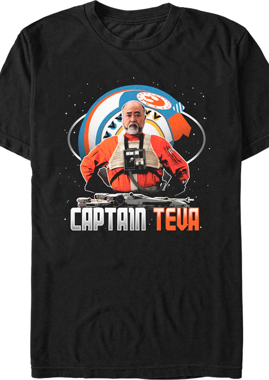 Captain Teva The Mandalorian Star Wars T-Shirt - main product image