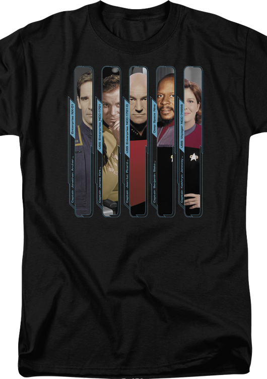 Classic Captains Star Trek T-Shirt - main product image