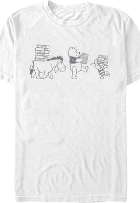 Carrying Books Winnie The Pooh T-Shirt