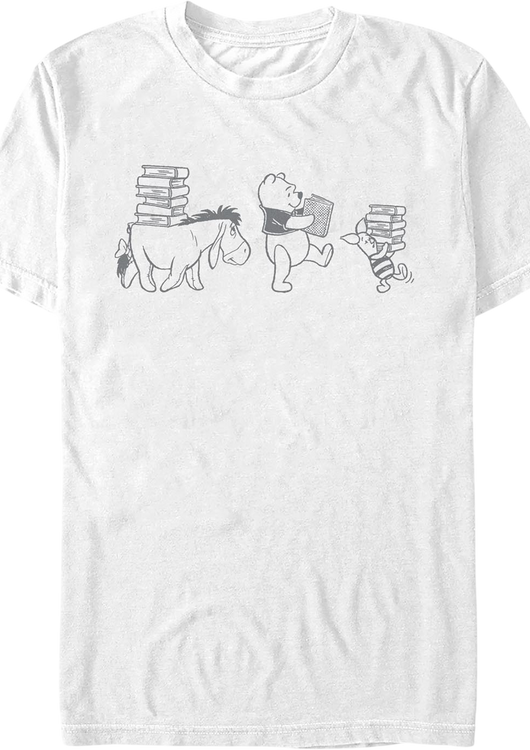 Carrying Books Winnie The Pooh T-Shirt - main product image