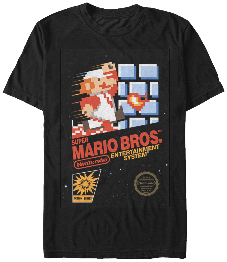 Cartridge Art Super Mario Brothers T-Shirt: Nintendo Shirts