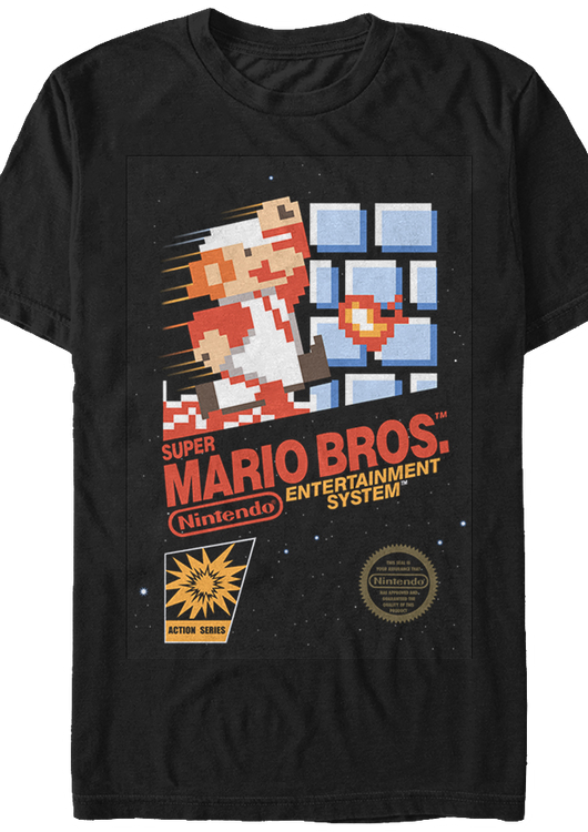 Cartridge Art Super Mario Brothers T-Shirt - main product image