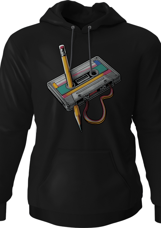 Cassette Tape Rewind Hoodie - main product image
