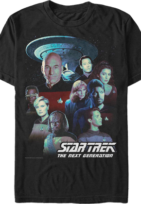 Cast Collage Star Trek The Next Generation T-Shirt