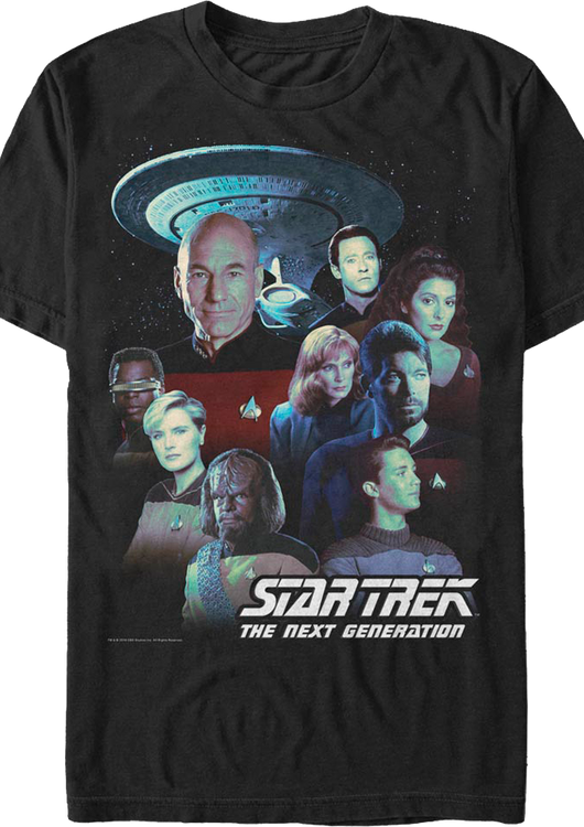 Cast Collage Star Trek The Next Generation T-Shirt - main product image
