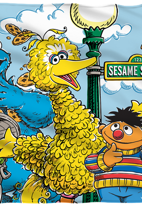 Cast of Sesame Street 36 x 58 Fleece Blanket