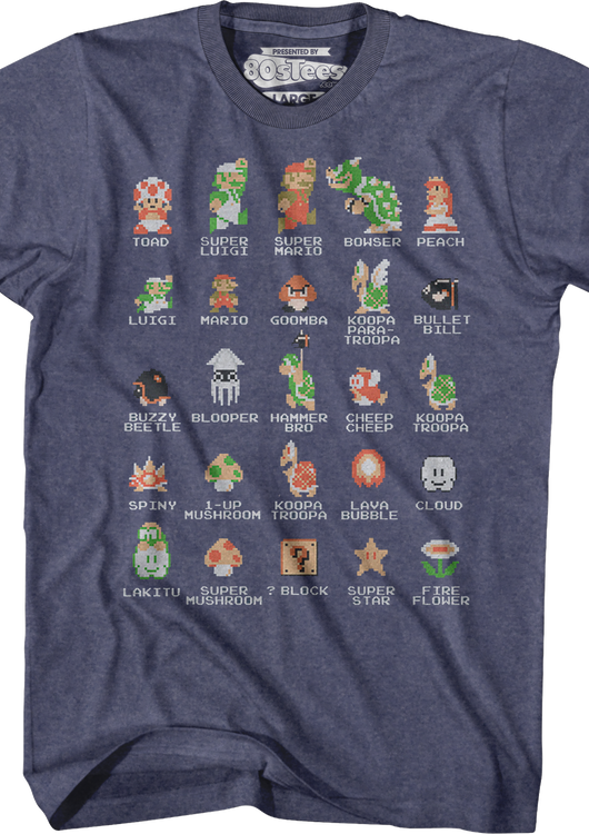 Cast of Super Mario Bros Shirt - main product image