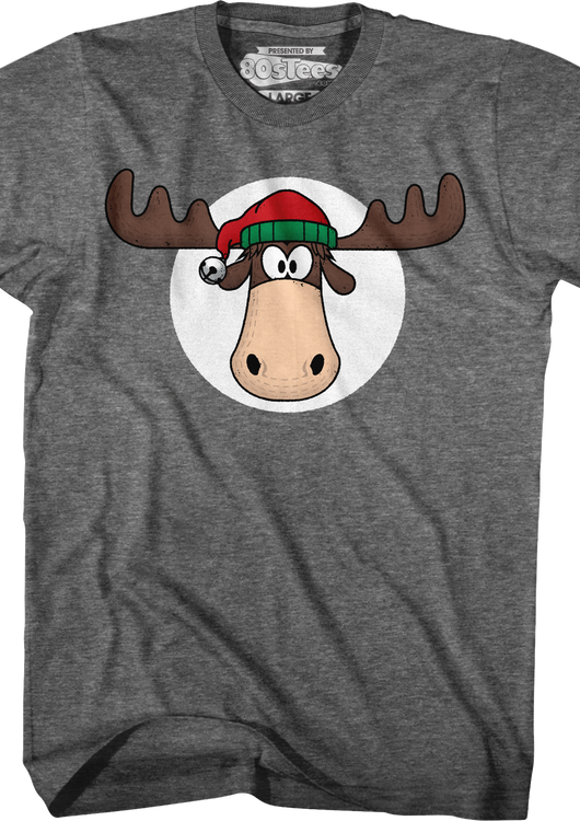 Moose Head With Santa Claus Hat Christmas Vacation T-Shirt - main product image
