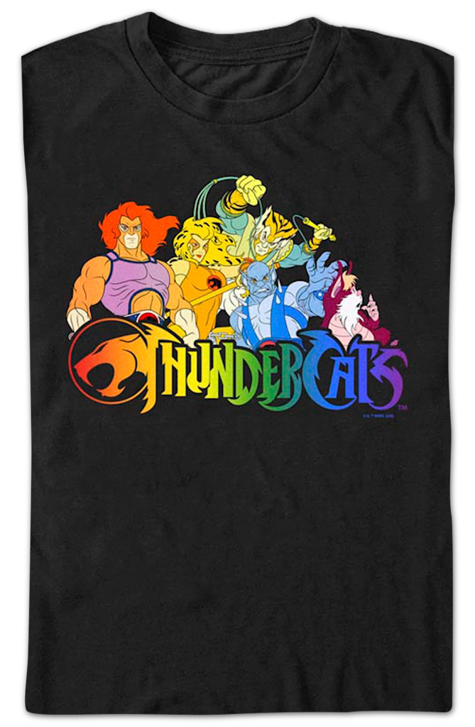 Cast Rainbow Logo ThunderCats T Shirt cast-rainbow-logo-thundercats-t-shirt