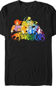 Cast & Rainbow Logo ThunderCats T-Shirt