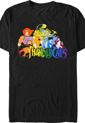Cast & Rainbow Logo ThunderCats T-Shirt