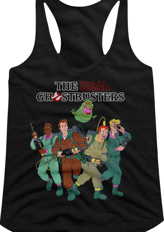 Ladies Cast Real Ghostbusters Racerback Tank Top - main product image