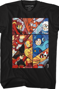 Character Collage Mega Man T-Shirt