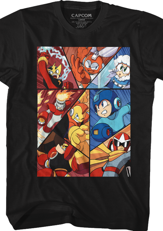 Character Collage Mega Man T-Shirt - main product image