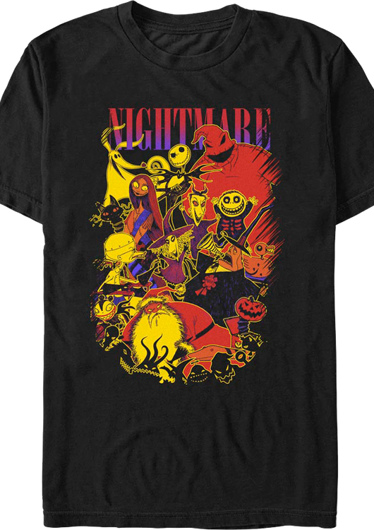 Character Collage Nightmare Before Christmas T-Shirt - main product image