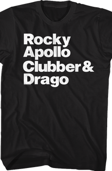 Character Names Rocky T-Shirt