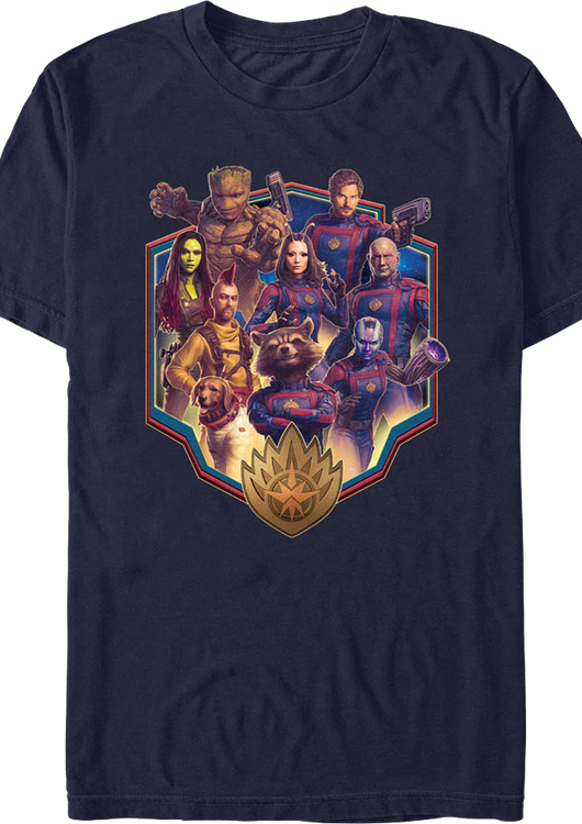 Character Shield Collage Guardians Of The Galaxy Volume 3 T-Shirt - main product image