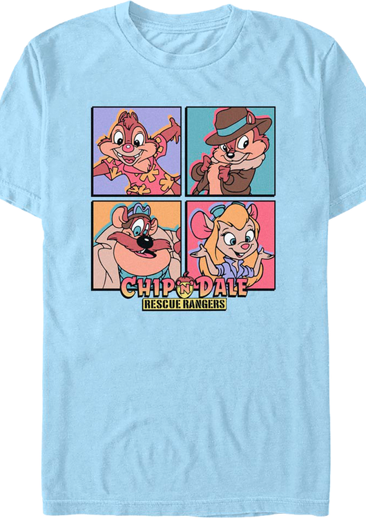 Character Squares Chip 'n Dale Rescue Rangers T-Shirt - main product image