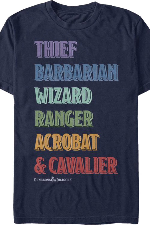 Character Titles Dungeons & Dragons T-Shirtmain product image