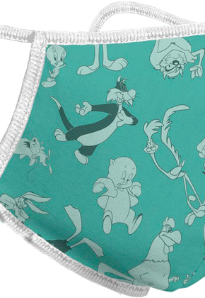 Characters Collage Looney Tunes Face Mask