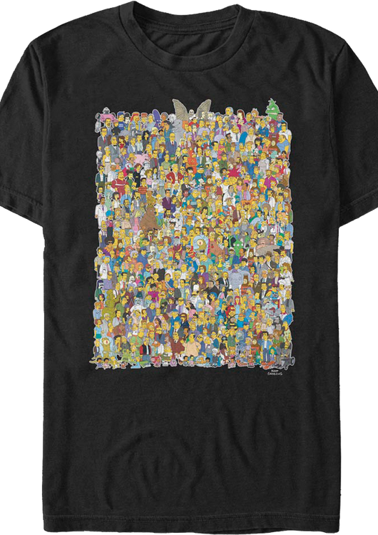Characters Collage Simpsons T-Shirt - main product image