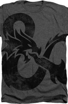 Charcoal Big Print Logo Dungeons & Dragons T-Shirt