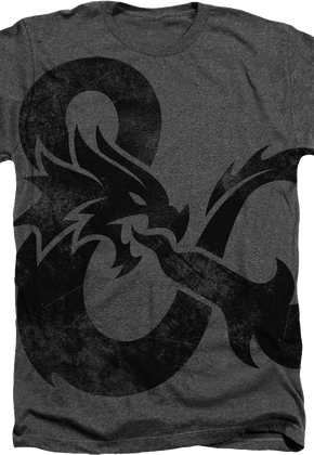 Charcoal Big Print Logo Dungeons & Dragons T-Shirt