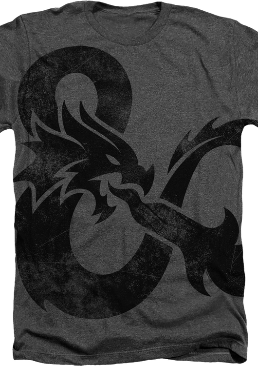 Charcoal Big Print Logo Dungeons & Dragons T-Shirt - main product image