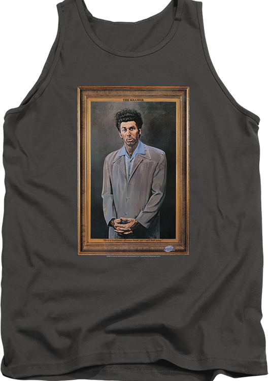 Charcoal Kramer Painting Seinfeld Tank Top - main product image