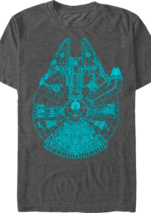 Charcoal Millennium Falcon Shirt - main product image