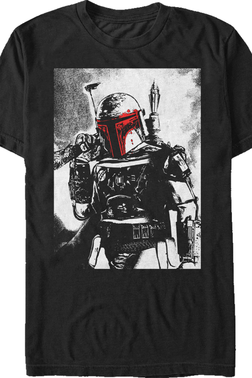 Charcoal Sketch Star Wars Boba Fett T-Shirtmain product image