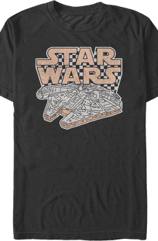 Checkerboard Millennium Falcon Star Wars T-Shirt