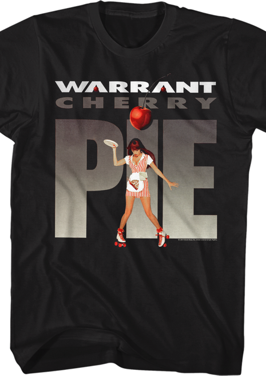 Cherry Pie Album Cover Warrant T-Shirt - main product image