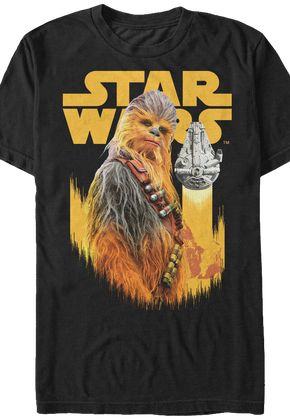 Chewbacca and Millennium Falcon Solo Star Wars T-Shirt
