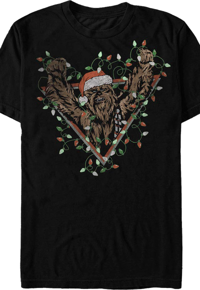 Chewbacca Christmas Lights Star Wars T-Shirt