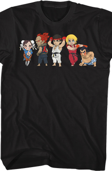 Chibi Characters Poses Street Fighter T-Shirt