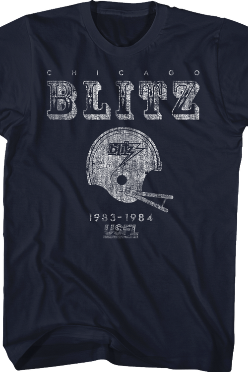 Blue Chicago Blitz USFL T-Shirtmain product image