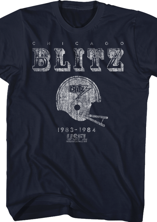 Blue Chicago Blitz USFL T-Shirt - main product image