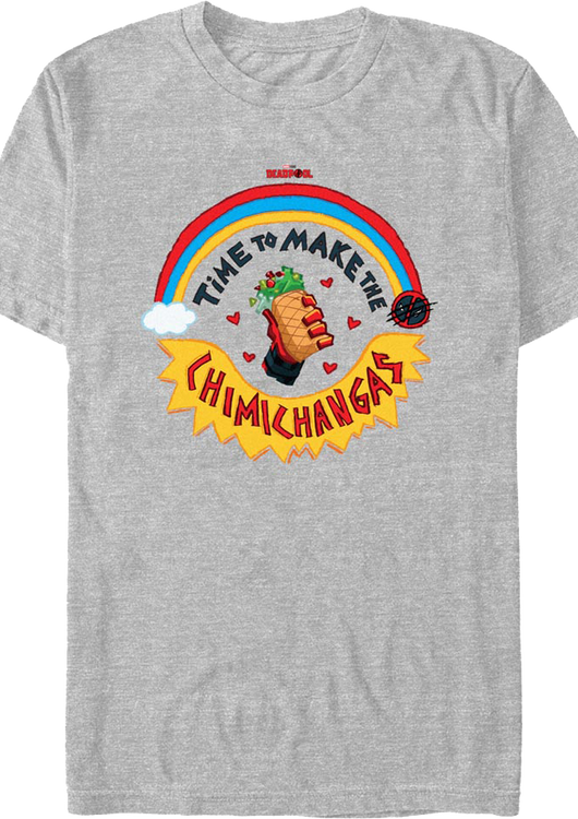 Chimichangas Rainbow Deadpool Marvel Comics T-Shirt - main product image