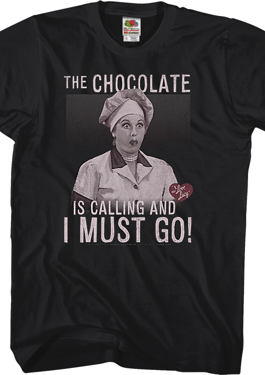 Chocolate Is Calling I Love Lucy T-Shirt - main product image