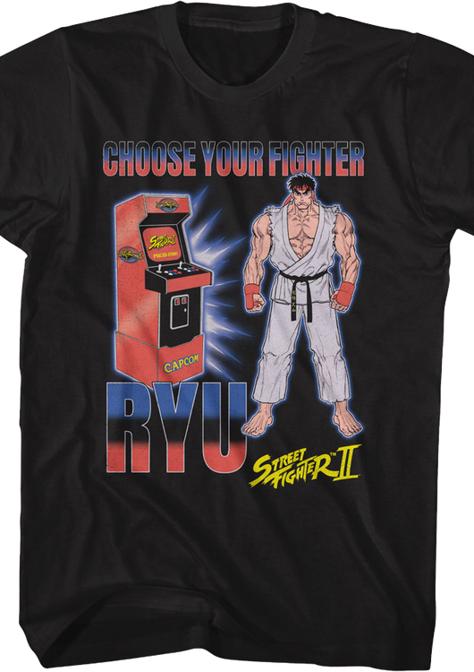Choose Your Fighter Ryu Arcade Street Fighter II T-Shirt - main product image