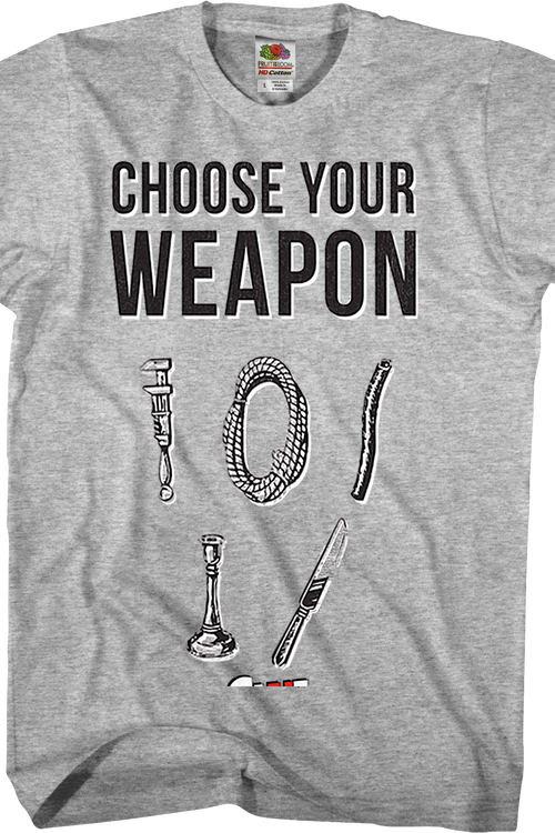 Choose Your Weapon Clue T-Shirt - main product image