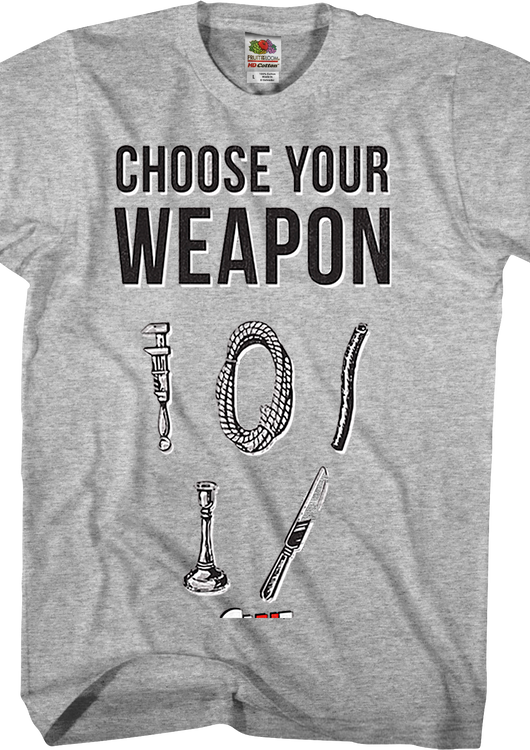 Choose Your Weapon Clue T-Shirt - main product image