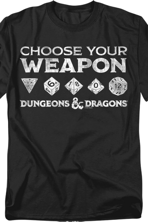 Choose Your Weapon Dungeons & Dragons T-Shirtmain product image